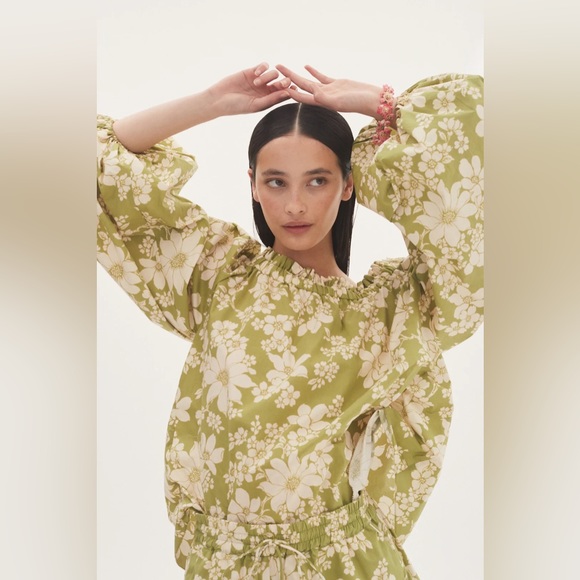 NWT Alemais Leisa Off-Shoulder Floral Cotton Blouse 8 - Picture 12 of 13
